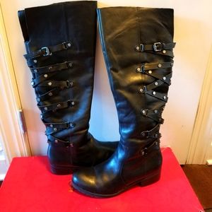 Carlos Santana - Genuine Leather - Metropolis- Black - Knee High Boot - Size 11